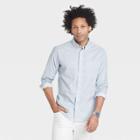 Men's Floral Print Standard Fit Stretch Poplin Long Sleeve Button-down Shirt - Goodfellow & Co