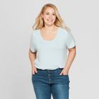 Women's Plus Size Short Sleeve Scoop Neck Relaxed T-shirt - Ava & Viv