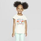 Toddler Girls' Short Sleeve 'big Smile' Graphic T-shirt - Cat & Jack Off-white