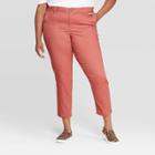 Women's Plus Size Slim Fit Chino Pants - Ava & Viv Red