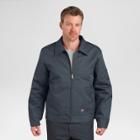 Dickies Men's Big & Tall Twill Insulated Eisenhower Jacket- Charcoal (grey)