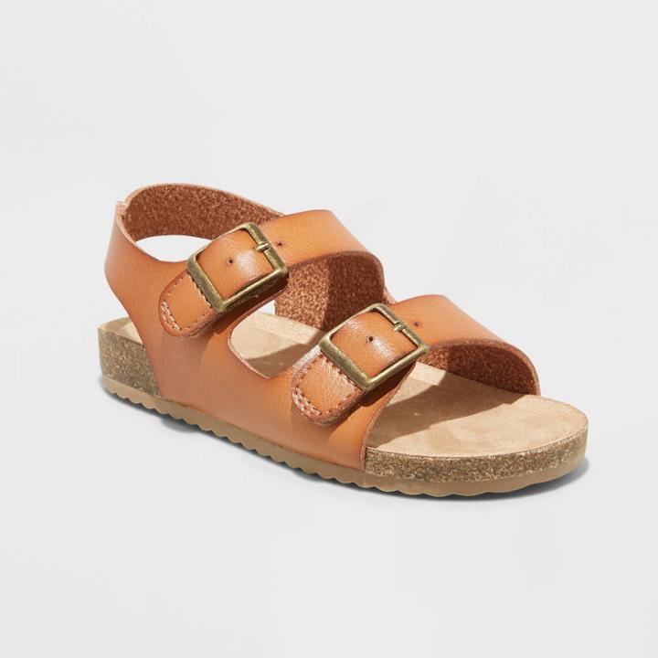 Toddler Reagan Footbed Sandals - Cat & Jack Cognac