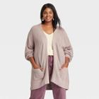Women's Plus Size Open-front Cardigan - Universal Thread Taupe