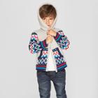 Toddler Boys' Zip-up Cardigan With Kanga Pocket - Cat & Jack Gray 12 M, Boy's,