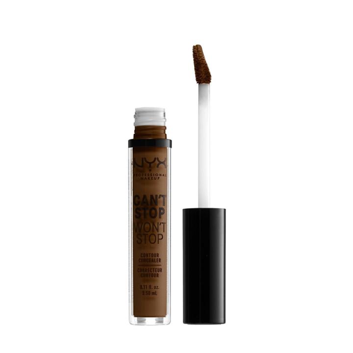 Nyx Professional Makeup Can't Stop Won't Stop Contour Concealer Walnut - 0.11 Fl Oz, Brown