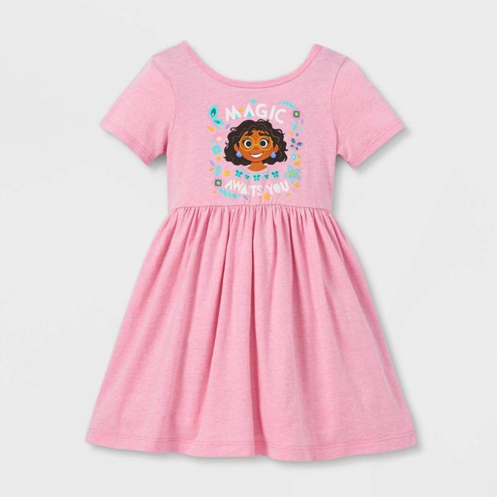 Toddler Girls' Disney Encanto Magic Awaits You A-line Dress - Pink