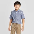 Petiteboys' Short Sleeve Button-down Shirt - Cat & Jack Blue L, Boy's,