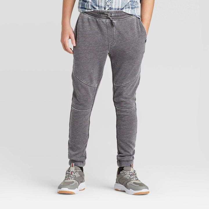 Boys' Burnout Knit Jogger Pants - Art Class Gray