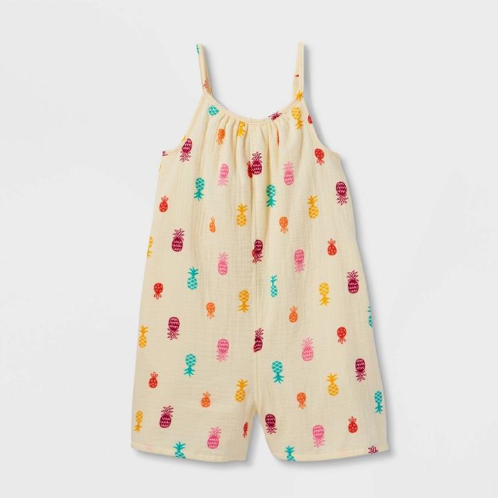Girls' Sleeveless Pineapple Romper - Cat & Jack