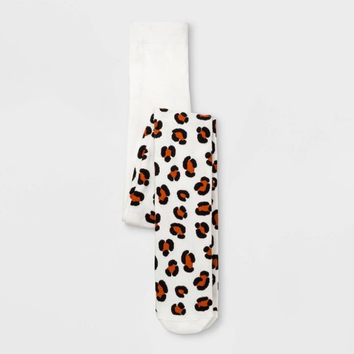 Girls' Animal Print Tights - Cat & Jack White S, Girl's, Size: Small,