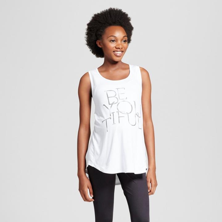 Maternity Graphic Tank Top - C9 Champion White Be You Tiful
