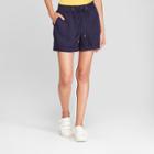 Women's Twill Shorts - A New Day Navy (blue) Xxs