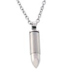 Target Men's Stainless Steel Bullet Pendant Necklace,