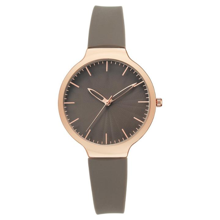 Women's Analog Silicone Strap Watch - Xhilaration Rosegold/gray, Heather