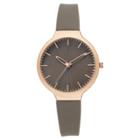 Women's Analog Silicone Strap Watch - Xhilaration Rosegold/gray, Heather