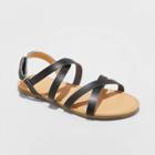 Girls' Luci Ankle Strap Sandals - Cat & Jack Black 13, Toddler Girl's