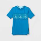 Boys' Short Sleeve Chest Striped T-shirt - All In Motion Blue