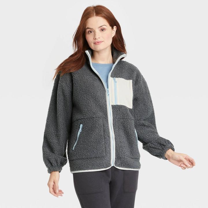 Women's Sherpa Jacket - Universal Thread Gray