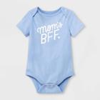 Baby Girls' 'mom's Bff' Short Sleeve Bodysuit - Cat & Jack Periwinkle Blue Newborn