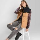Women's Oversized Puffer Vest - Wild Fable Black Color Block