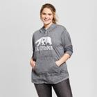 Women's Plus Size California Bear Graphic Hoodie - Modern Lux (juniors') - Charcoal
