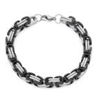 Tiara Men's Byzantine Link Bracelet In Black Stainless