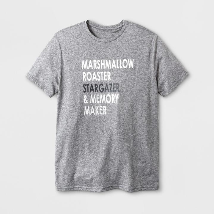 Shinsung Tongsang Men's Short Sleeve Marshmallow Roaster Graphic T-shirt - Gray