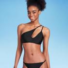 Women's Cut Out One Shoulder Bikini Top - Wild Fable Black Xxs