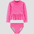 Toddler Girls' Flamingo Swim Rash Guard Set - Just One You Made By Carter's Pink 12m, Toddler Girl's, Pink/pink
