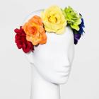 Ev Lgbt Pride Pride Gender Inclusive Rainbow Flower Crown Headband, Adult Unisex, Size: One Size,