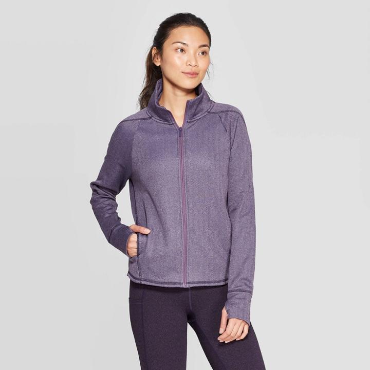 Women's Training Herringbone Fleece Full Zip Track Jacket - C9 Champion Purple