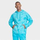 Men's French Terry Hooded Sweatshirt - All In Motion Aqua Blue