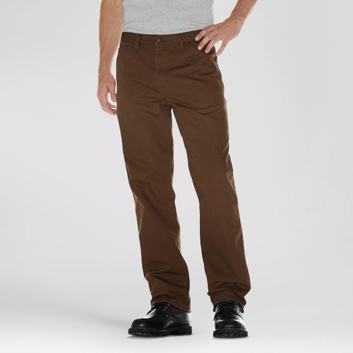 Dickies Men's Relaxed Straight Fit Canvas Duck Carpenter Jean- Timber
