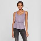 Women's Hook & Eye Peplum Tank Top - Soul Cake (juniors') Dusty Plum