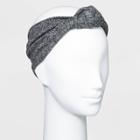 Heathered Knit Tubular Knot Front Headband - Universal Thread Dark Gray