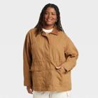 Women's Plus Size Utility Anorak Jacket - Universal Thread Brown