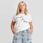 Grayson Threads Women's Plus Size C'est Le Vie Short Sleeve Graphic T-shirt - Cream