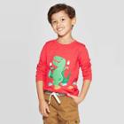 Toddler Boys' Dinosaur Graphic Long Sleeve T-shirt - Cat & Jack Red