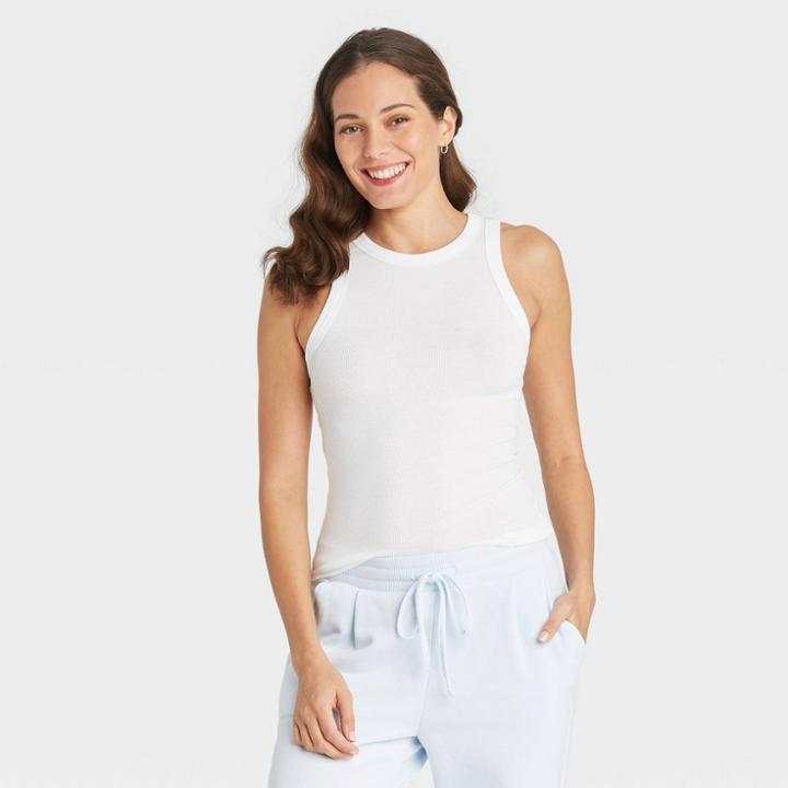 Women's Rib Tank Top - A New Day White