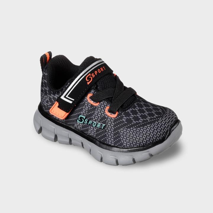 Toddler Boys' S Sport By Skechers Tmesis Athletic Shoes - Black/orange 10, Black Gray Orange