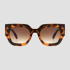 Women's Tortoise Shell Print Oversized Square Sunglasses - Universal Thread Brown