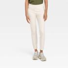 Women's High-rise Slim Fit Bi-stretch Ankle Pants - A New Day Cream