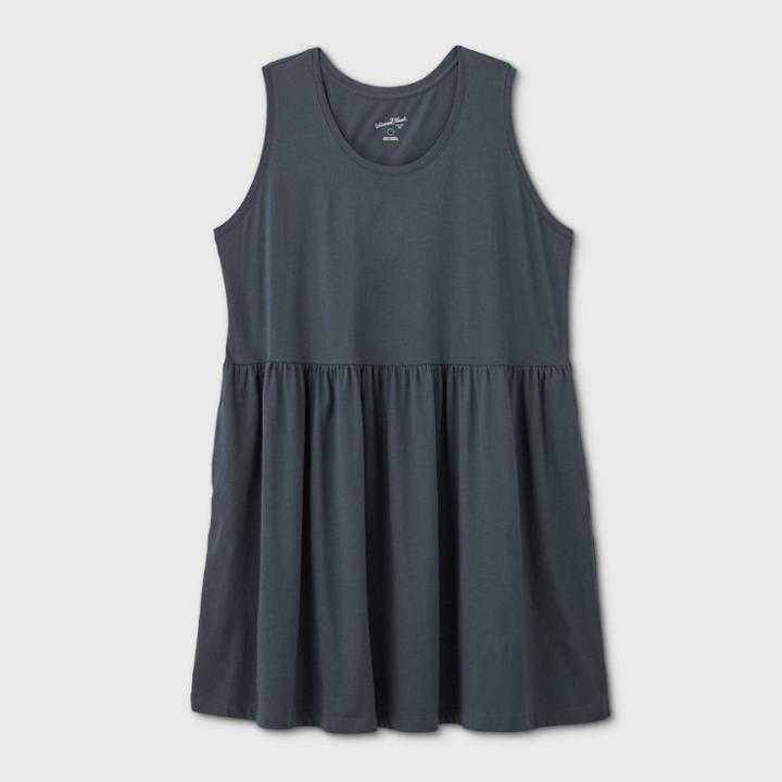 Women's Plus Size Baby Doll Tank Dress - Universal Thread Gray