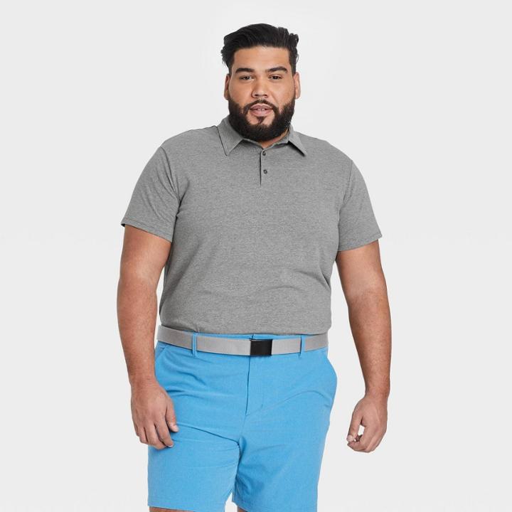 Men's Big & Tall Performance Polo Shirt - All In Motion Gray