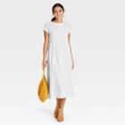 Women's Short Sleeve T-shirt Dress - Universal Thread White