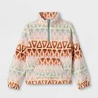 Girls' Printed Sherpa Pullover Sweatshirt - Cat & Jack Brown