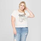 Women's Disney Plus Size Short Sleeve Alice In Wonderland Graphic T-shirt (juniors') White