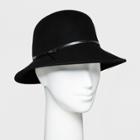 Women's Trench Faux Suede Fashion Hat - A New Day Black