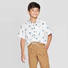 Boys' Short Sleeve Button-down Shirt - Cat & Jack Almond