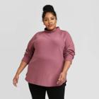 Women's Plus Size Feminine Fleece Sweatshirts - Ava & Viv Purple X